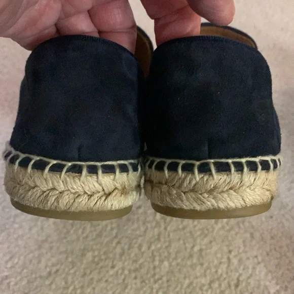 Aquatalia Navy Blue Suede Loafers - Picture 2 of 9